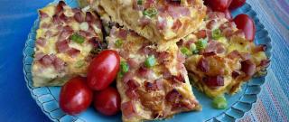 Overnight Breakfast Bake with Ham, Cheese, and Croissants Photo