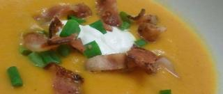 Roasted Butternut Squash Soup with Apples and Bacon Photo