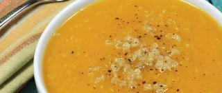 Creamy Butternut Squash Soup with Fresh Ginger and Quinoa Photo