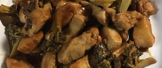 Teriyaki Chicken with Mushrooms and Broccoli Photo