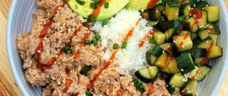 Spicy Canned Salmon Salad Rice Bowl Photo