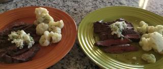 Grilled Flat Iron Steak with Blue Cheese-Chive Butter Photo
