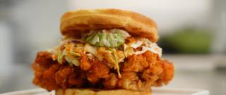 Nashville Hot Chicken and Waffle Sandwich Photo