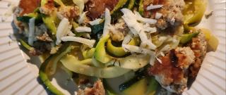 Garlic Butter Zoodles with Chicken Meatballs Photo