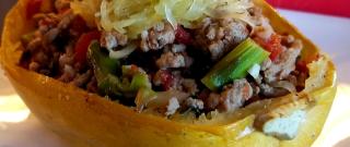 Roasted Spaghetti Squash with Ground Turkey and Vegetables Photo