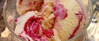 White Chocolate and Raspberry Ice Cream Photo
