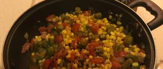 Okra, Corn and Tomatoes Photo