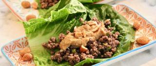 Spicy Ground Beef Cabbage Wraps with Peanut Sauce Photo