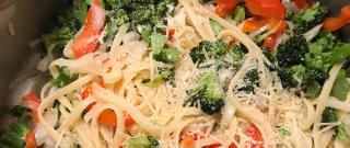 Linguine with Broccoli and Red Peppers Photo