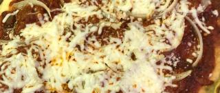 Keto Fathead Pizza with Chorizo and Salsa Photo