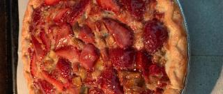 Strawberry Rhubarb Custard Pie Photo