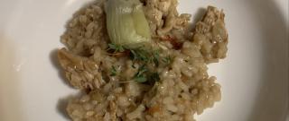 Roasted Chicken with Risotto and Caramelized Onions Photo