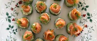 Cucumber Cups with Dill Cream and Smoked Salmon Photo