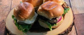 Pork Burger Sliders with Peach-Tarragon Aioli Photo