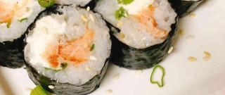 Homemade Salmon Sushi Rolls Photo