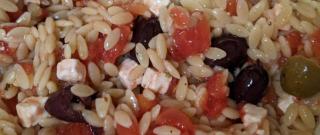 Orzo and Tomato Salad with Feta Cheese Photo