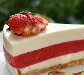 Creamy Cheesecake with Strawberry Jelly Photo
