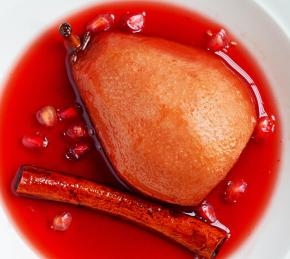 Baked Pears in Spiced Pomegranate Syrup Photo