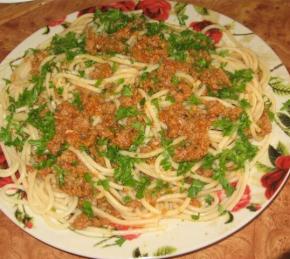 Spaghetti with Italian Tomato Sauce Photo