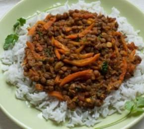 Spiced Lentils in Tomato Sauce Photo