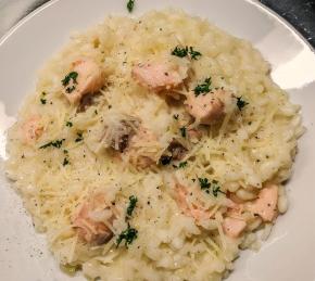 Simple Risotto with Salmon Photo