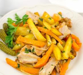 Roasted Potatoes with Pumpkin and Chicken Photo