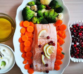 Healthy Grilled Salmon with Broccoli Salad Photo