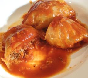 Stuffed Cabbage Rolls with Tomato Sauce Photo
