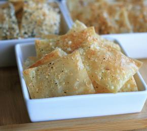 Truffle-Parmesan Phyllo Crackers Photo