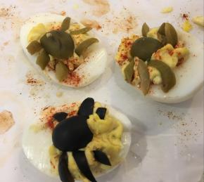 Spider Deviled Eggs for Halloween Photo