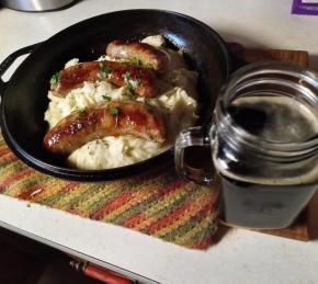 True Bangers and Mash with Onion Gravy Photo