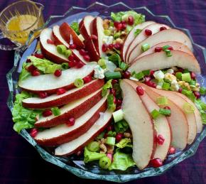 Red Pear, Pomegranate, and Gorgonzola Salad Photo