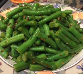 Spicy Indian Green Beans, Gujarati Style Photo