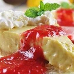 Breezy Key Lime Pie with Strawberry Rhubarb Glaze Photo