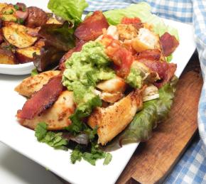 Chicken, Avocado, and Bacon Lettuce Wrap Photo