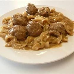 Swedish Meatballs with Noodles Photo