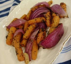 Oven-Roasted Carrots and Onions Photo