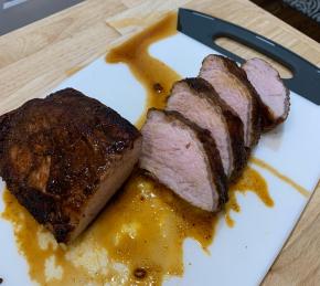 Grilled Pork Tenderloin with Balsamic Honey Glaze Photo