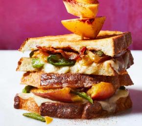 Smashed Peach and Poblano Grilled Cheese Photo
