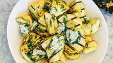 Grilled Pattypan Squash With Garlic Butter Photo