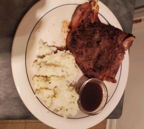T-Bone Steaks With Red Wine Sauce Photo