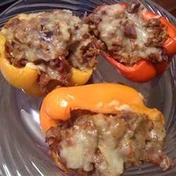Stuffed Bell Peppers with Beef and Cabbage Photo