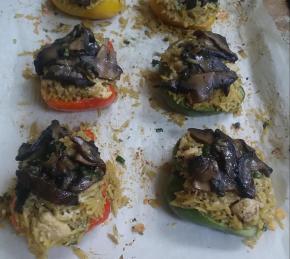 Orzo and Chicken Stuffed Peppers Photo