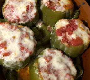 Bison and Brown Rice Stuffed Peppers Photo