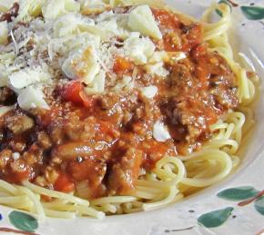 Ground Sausage Spaghetti Photo