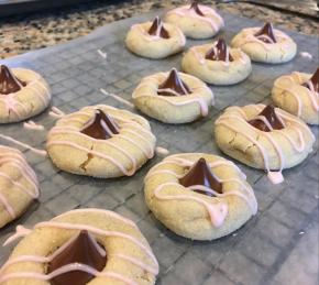 Raspberry Almond Kiss Cookies Photo