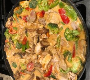 Panang Curry with Tofu and Vegetables Photo