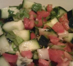 Cucumber Tomato Salad with Sweet Lime Vinaigrette Photo