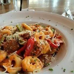 Tortellini with Sausage and Peppers Photo