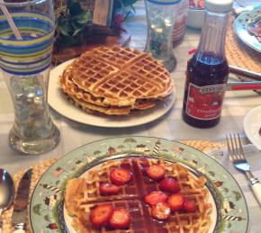 Strawberry Waffles Photo